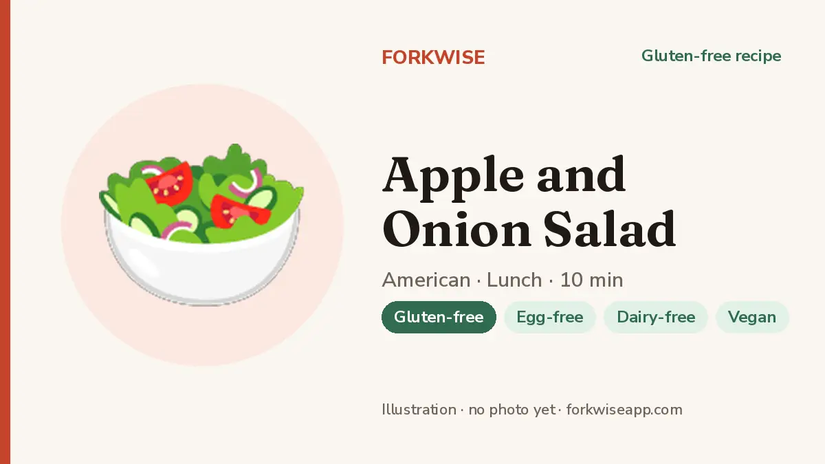 Apple and Onion Salad – Forkwise recipe card (illustration, no photo yet)