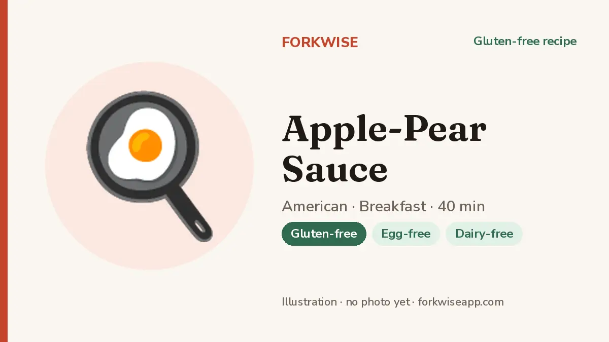 Apple-Pear Sauce – Forkwise recipe card (illustration, no photo yet)