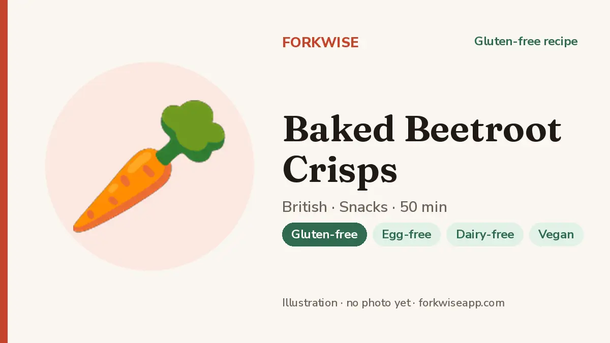 Baked Beetroot Crisps – Forkwise recipe card (illustration, no photo yet)