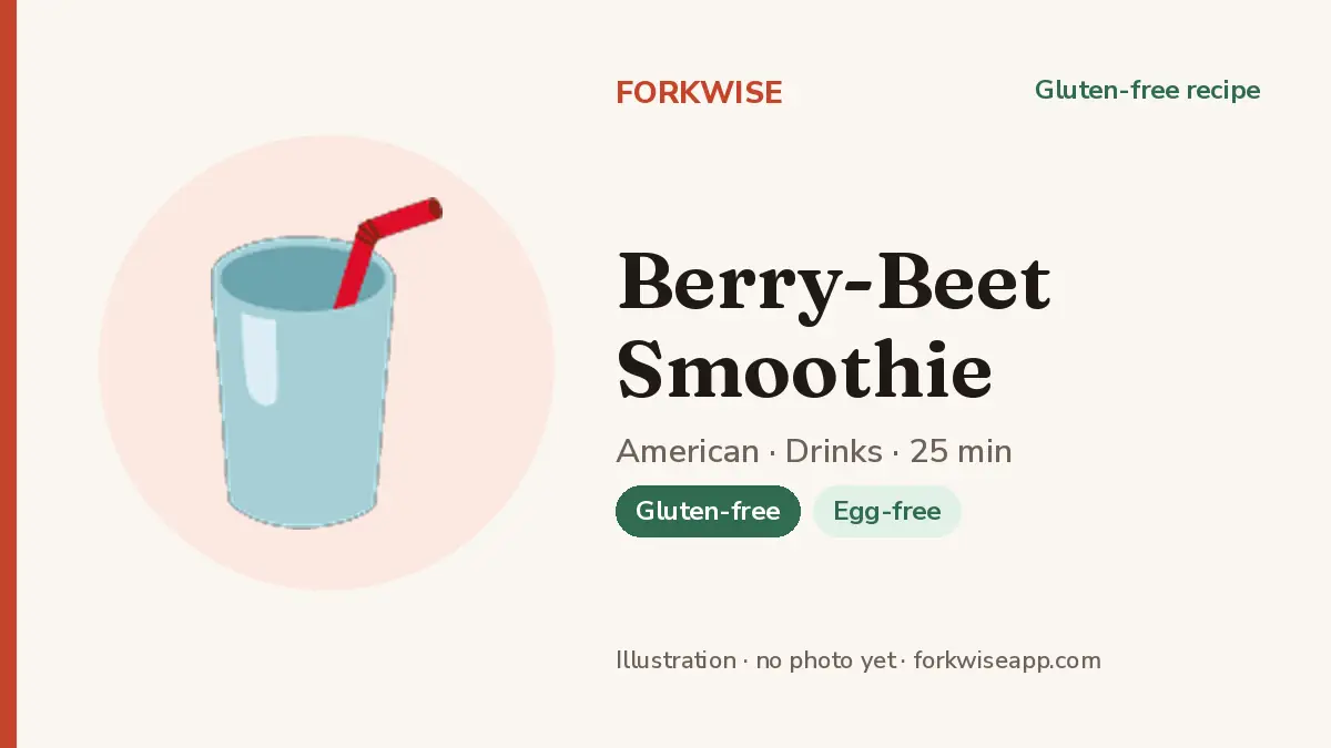 Berry-Beet Smoothie – Forkwise recipe card (illustration, no photo yet)