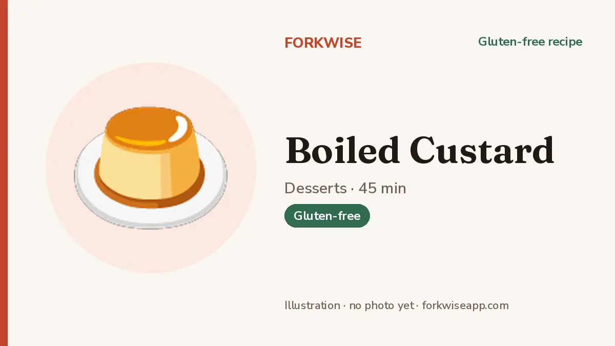 Boiled Custard – Forkwise recipe card (illustration, no photo yet)