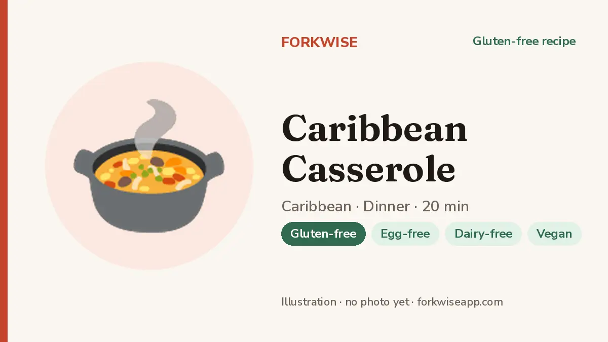 Caribbean Casserole – Forkwise recipe card (illustration, no photo yet)
