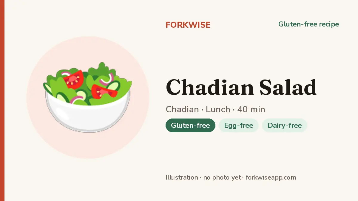 Chadian Salad – Forkwise recipe card (illustration, no photo yet)