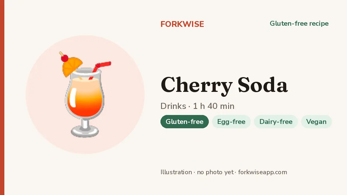 Cherry Soda – Forkwise recipe card (illustration, no photo yet)
