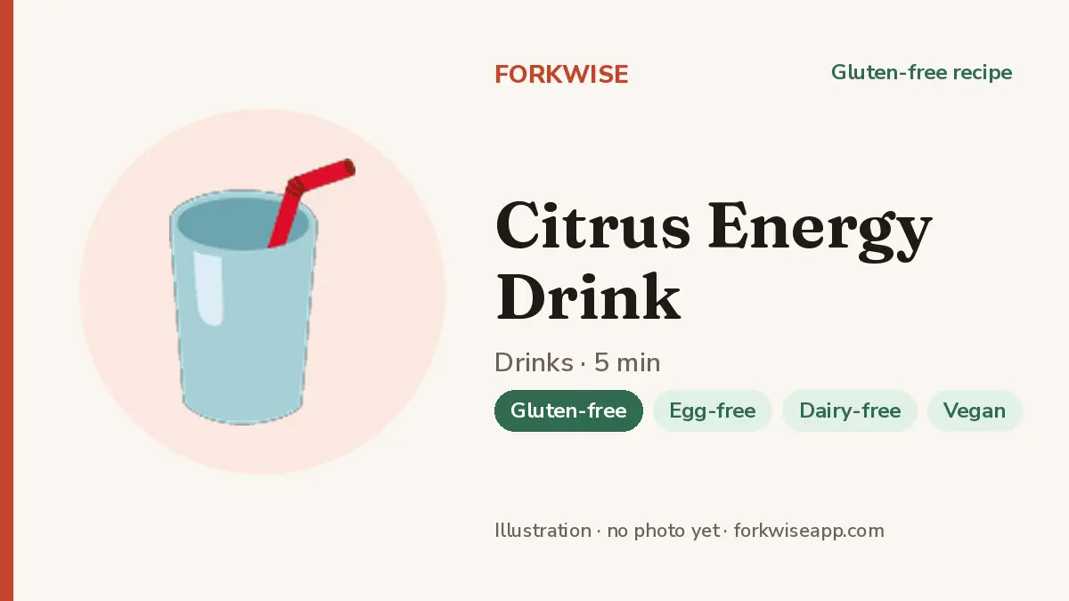 Citrus Energy Drink – Forkwise recipe card (illustration, no photo yet)