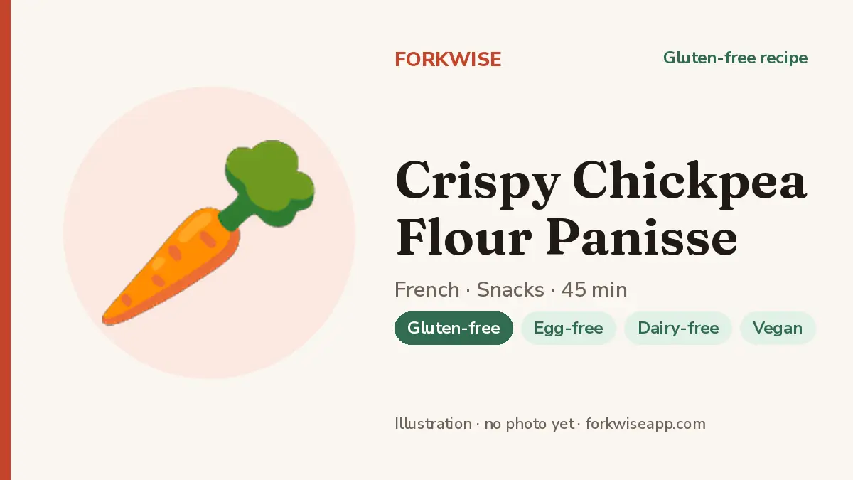 Crispy Chickpea Flour Panisse – Forkwise recipe card (illustration, no photo yet)