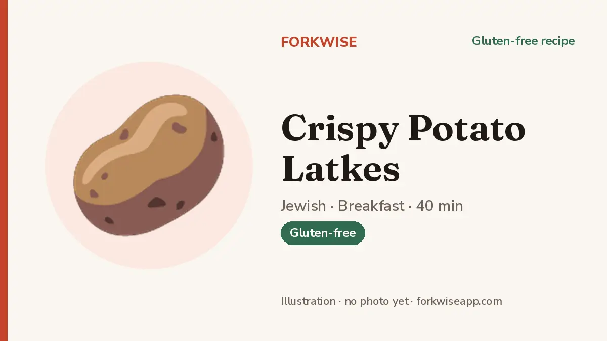 Crispy Potato Latkes – Forkwise recipe card (illustration, no photo yet)