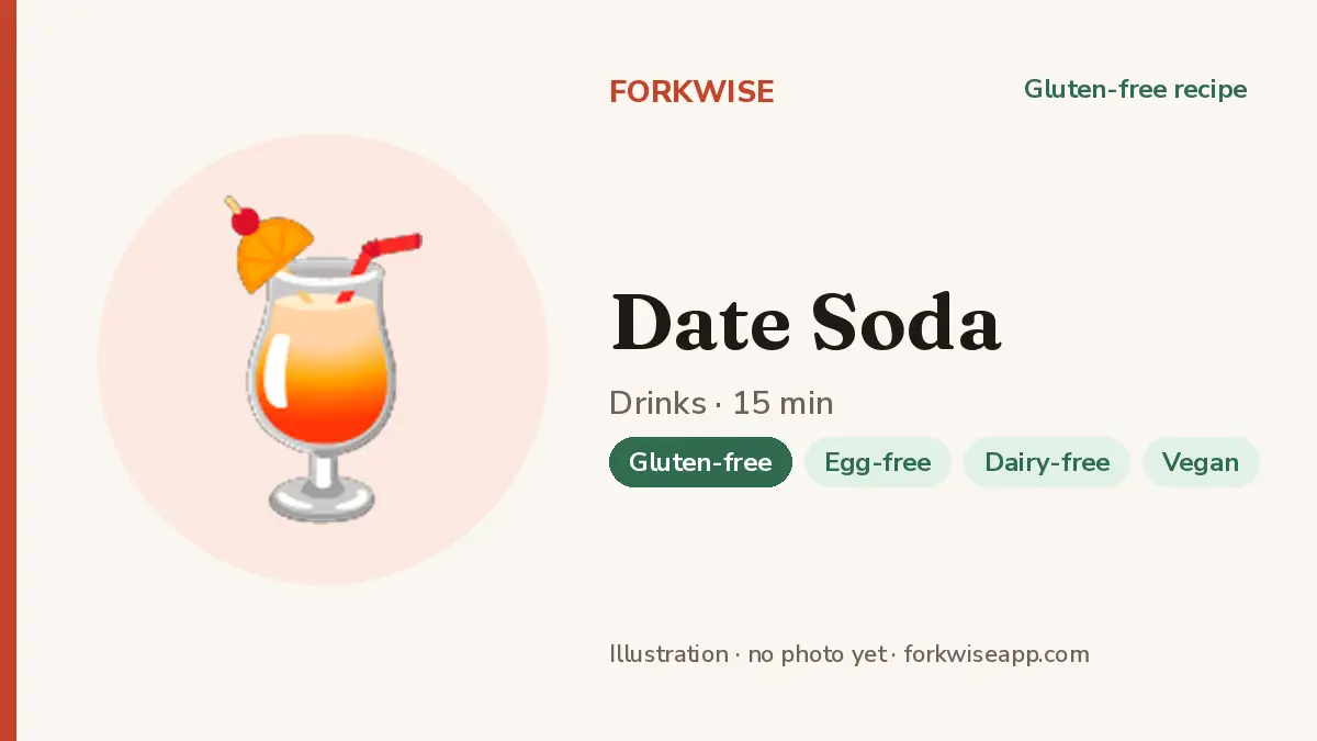 Date Soda – Forkwise recipe card (illustration, no photo yet)