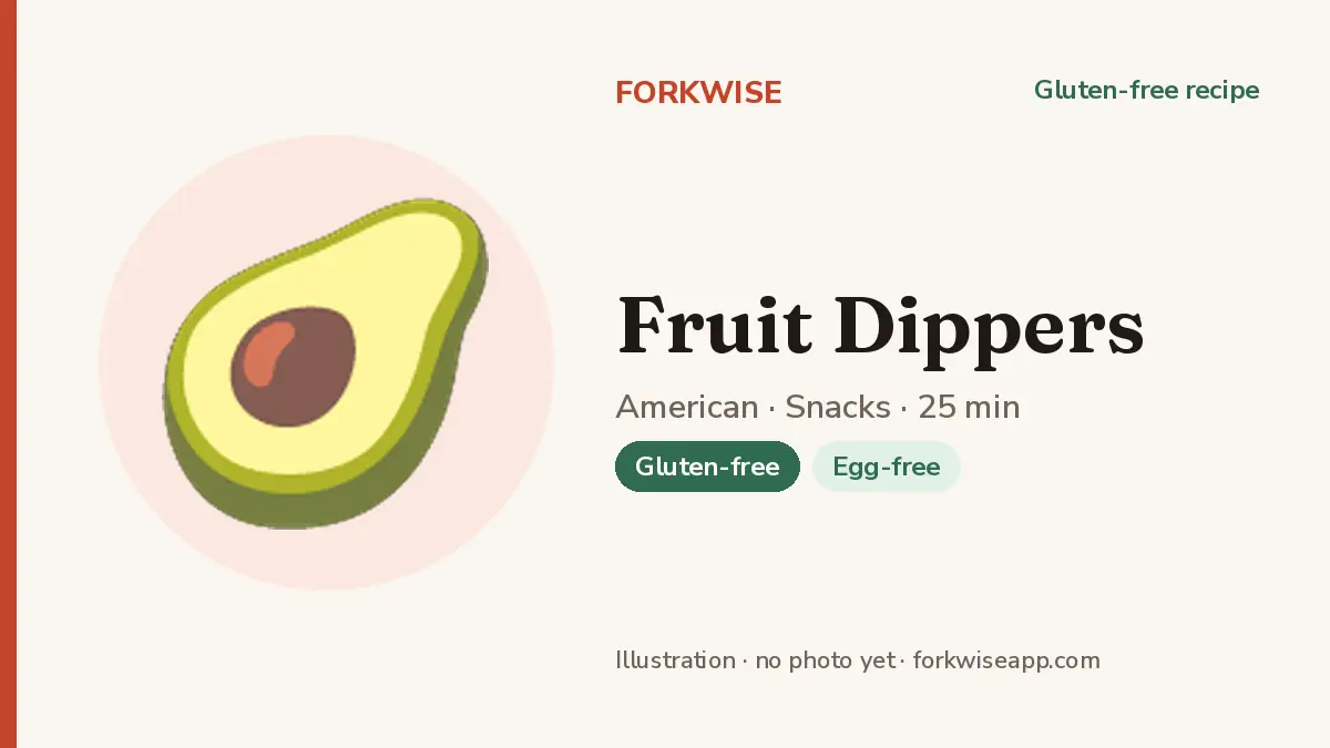 Fruit Dippers – Forkwise recipe card (illustration, no photo yet)