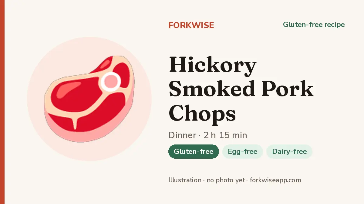 Hickory Smoked Pork Chops – Forkwise recipe card (illustration, no photo yet)