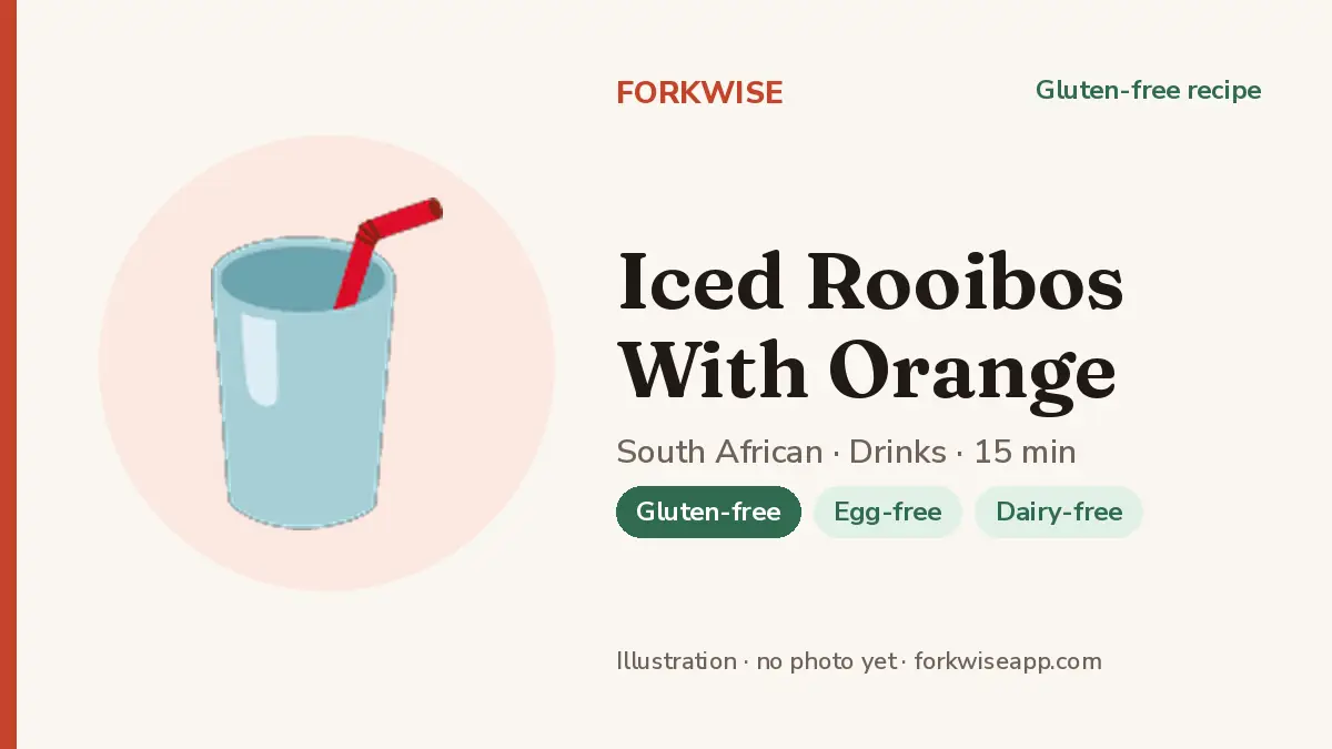 Iced Rooibos With Orange – Forkwise recipe card (illustration, no photo yet)