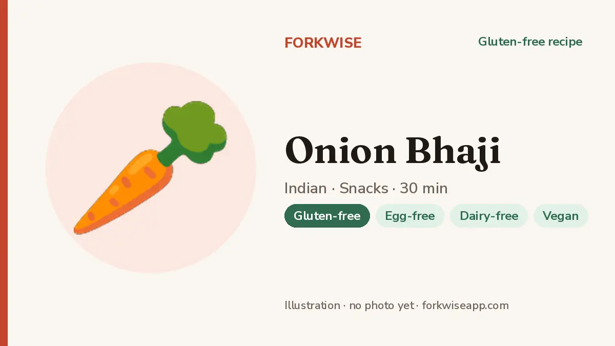 Onion Bhaji – Forkwise recipe card (illustration, no photo yet)