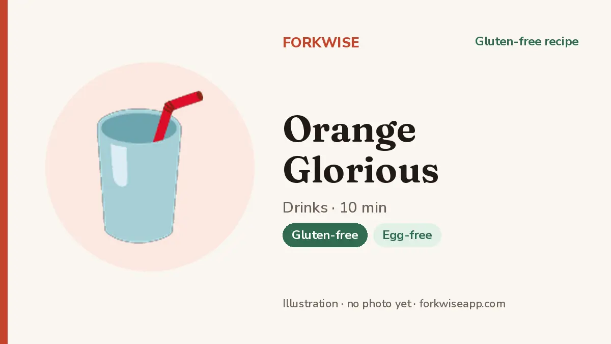 Orange Glorious – Forkwise recipe card (illustration, no photo yet)