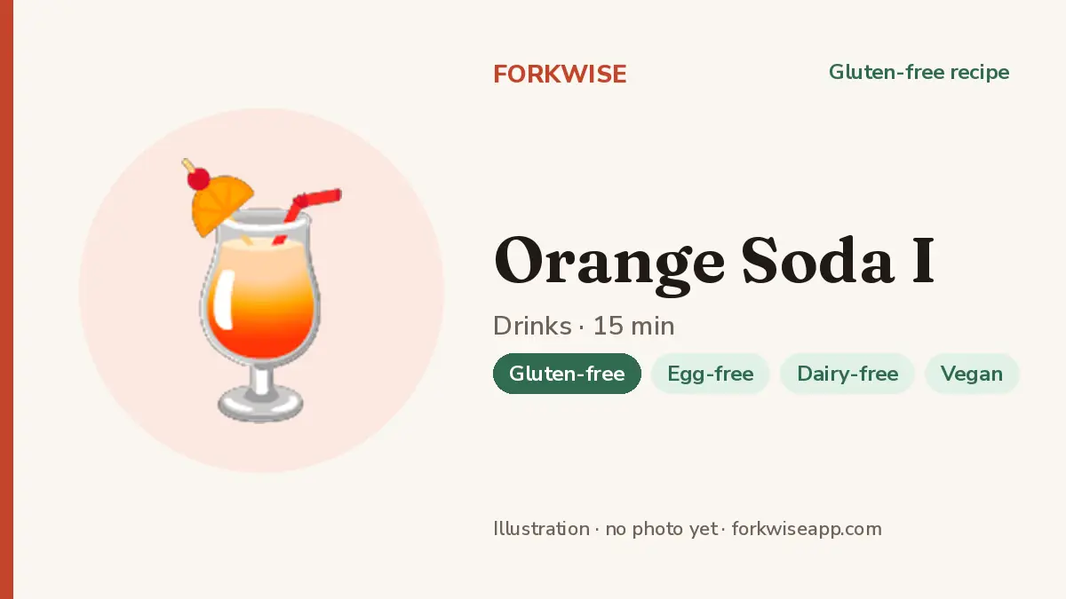Orange Soda I – Forkwise recipe card (illustration, no photo yet)