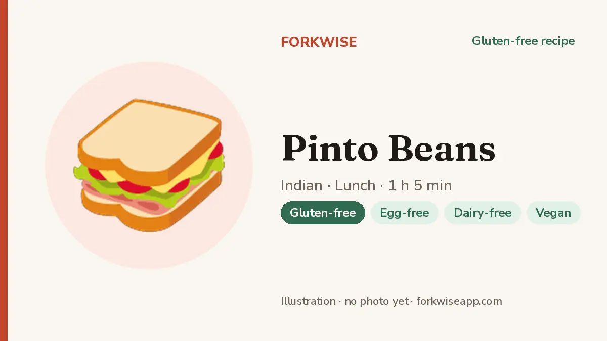 Pinto Beans – Forkwise recipe card (illustration, no photo yet)