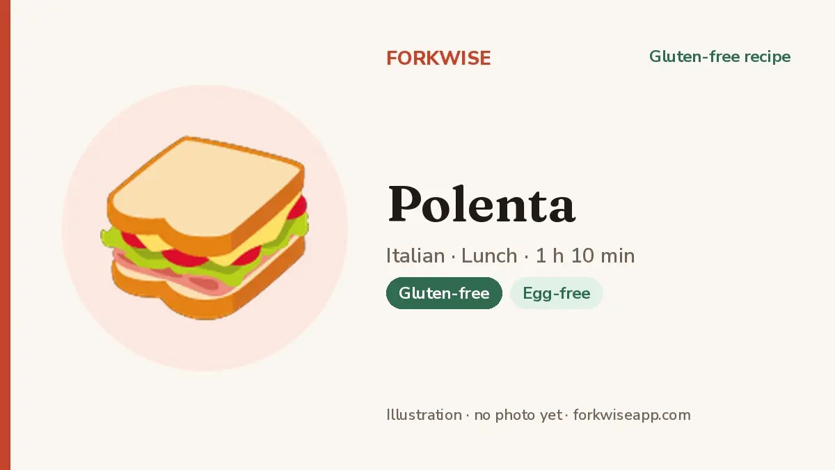 Polenta – Forkwise recipe card (illustration, no photo yet)