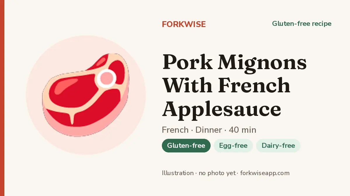 Pork Mignons With French Applesauce – Forkwise recipe card (illustration, no photo yet)
