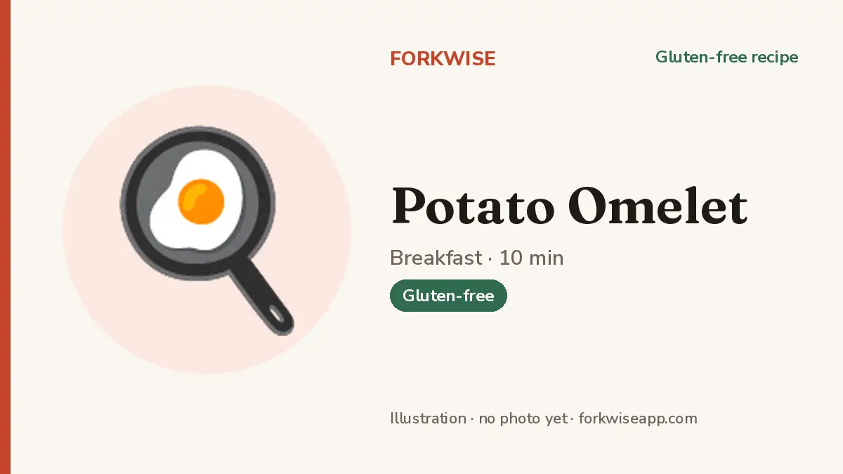 Potato Omelet – Forkwise recipe card (illustration, no photo yet)