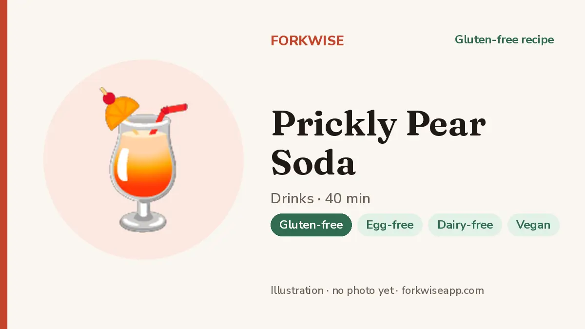Prickly Pear Soda – Forkwise recipe card (illustration, no photo yet)