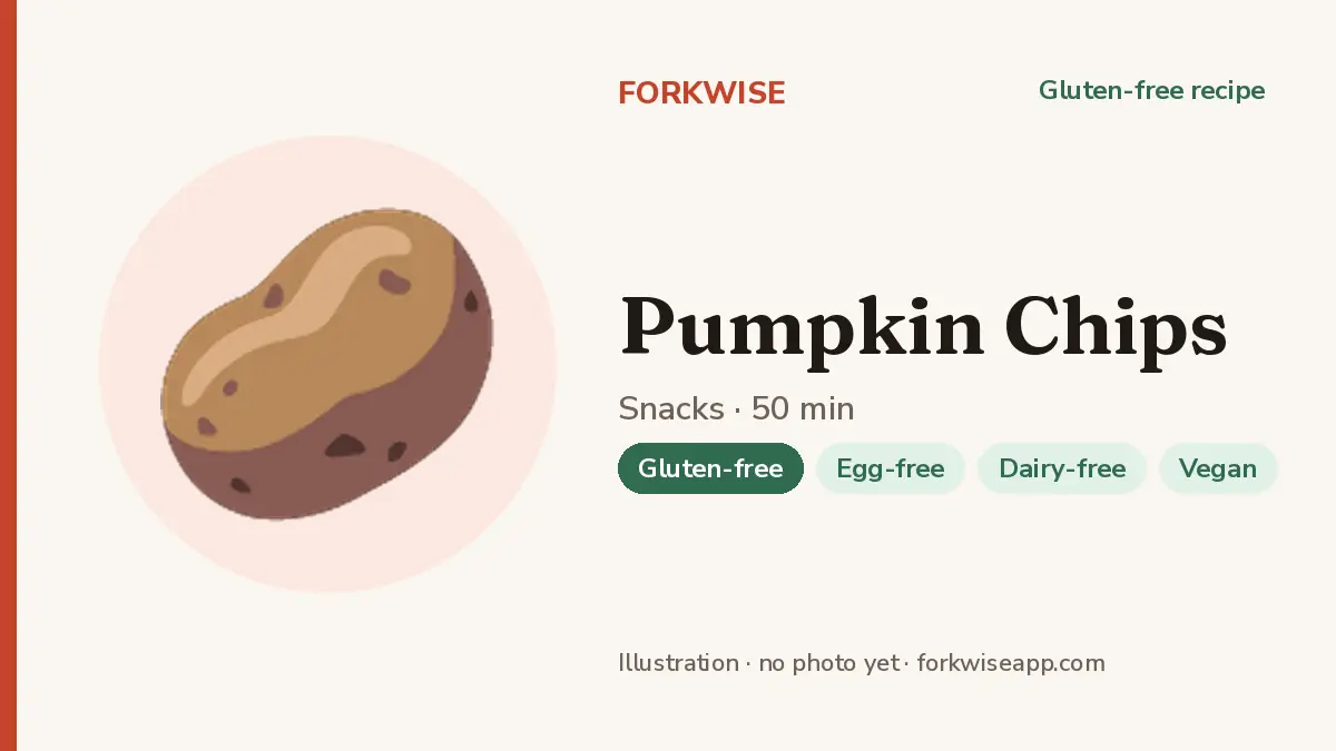 Pumpkin Chips – Forkwise recipe card (illustration, no photo yet)
