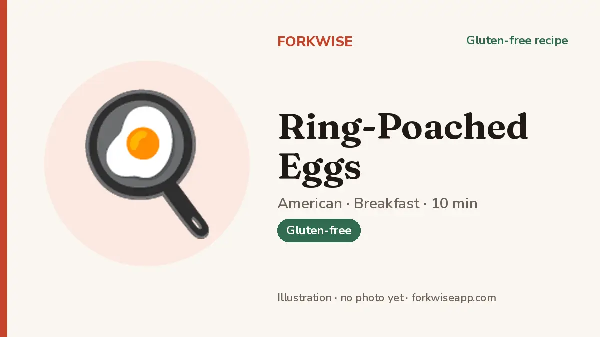 Ring-Poached Eggs – Forkwise recipe card (illustration, no photo yet)
