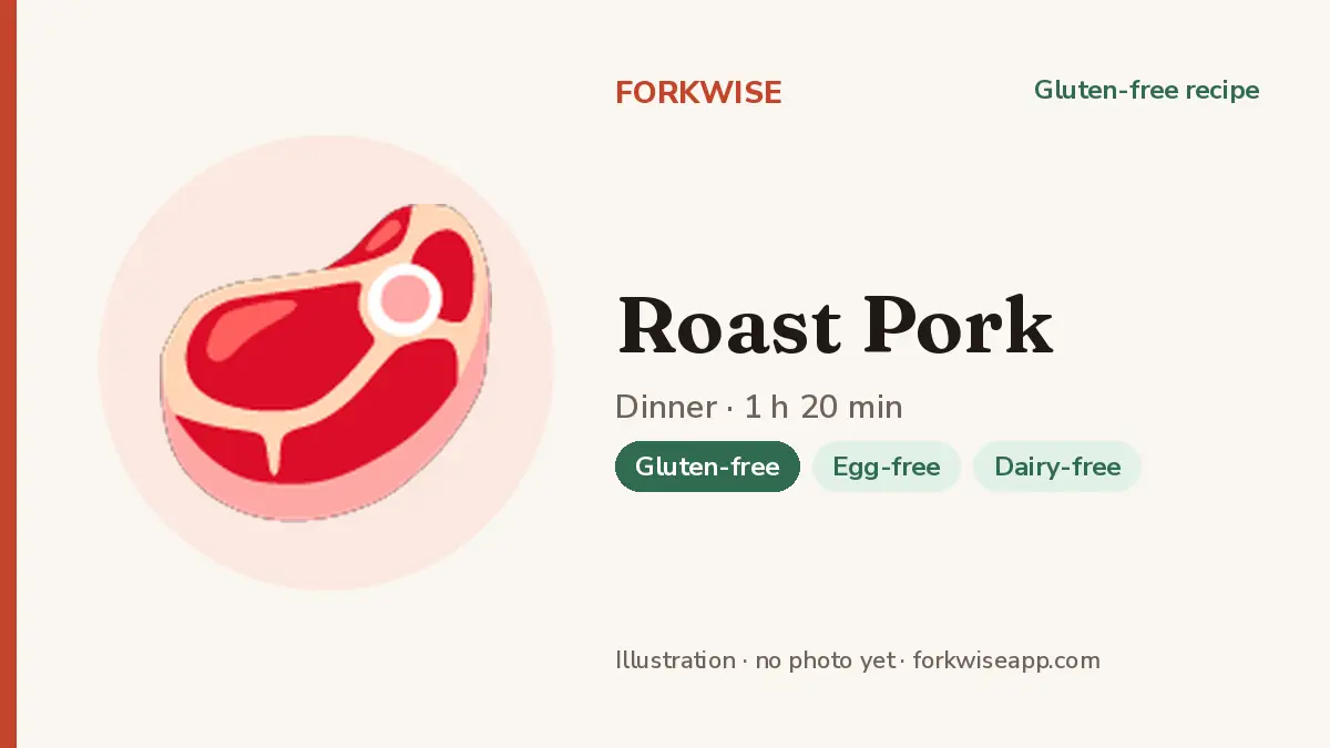 Roast Pork – Forkwise recipe card (illustration, no photo yet)