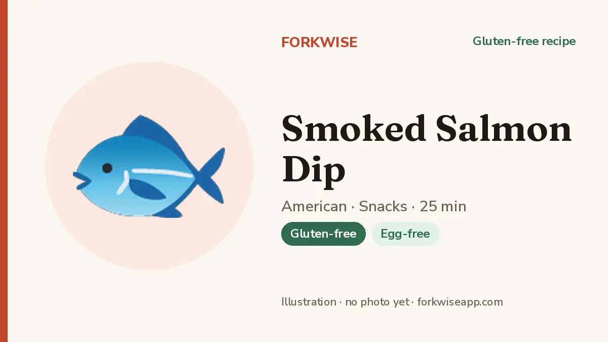 Smoked Salmon Dip – Forkwise recipe card (illustration, no photo yet)