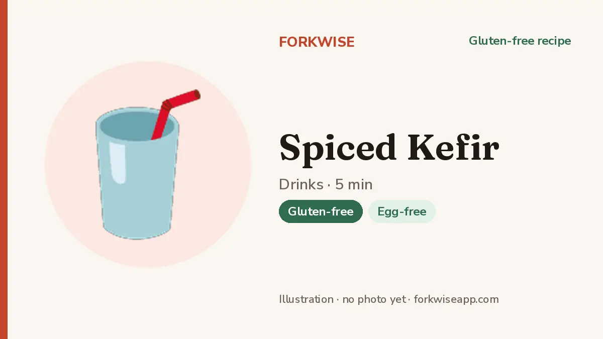 Spiced Kefir – Forkwise recipe card (illustration, no photo yet)