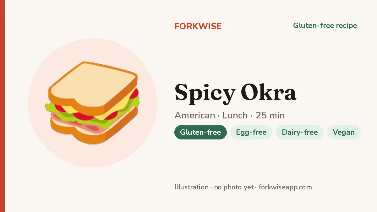 Spicy Okra – Forkwise recipe card (illustration, no photo yet)