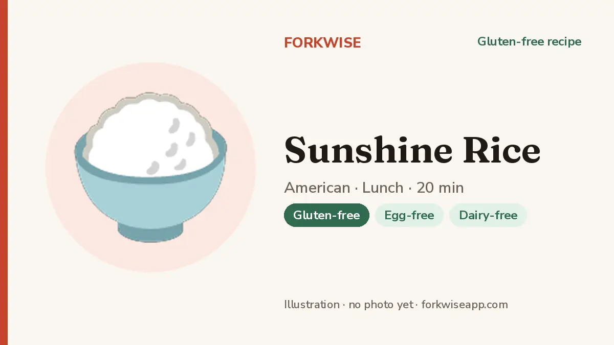 Sunshine Rice – Forkwise recipe card (illustration, no photo yet)