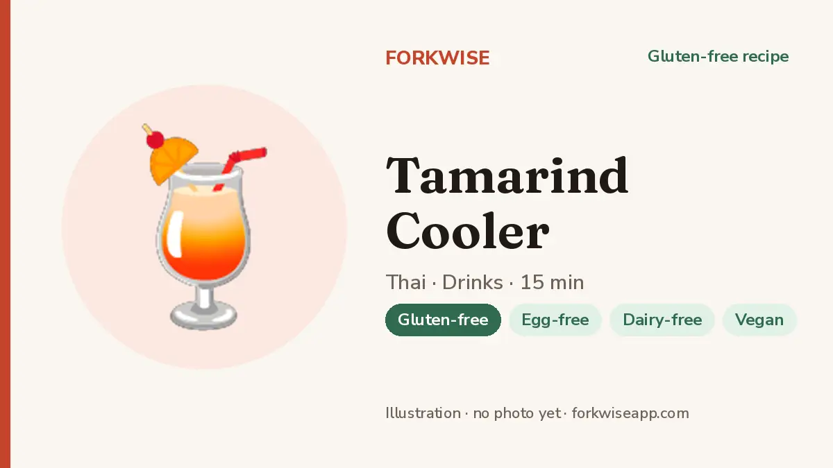 Tamarind Cooler – Forkwise recipe card (illustration, no photo yet)