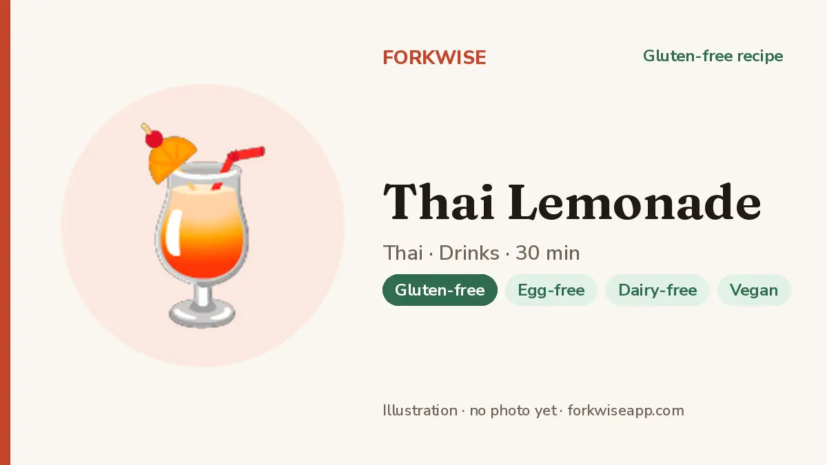 Thai Lemonade – Forkwise recipe card (illustration, no photo yet)