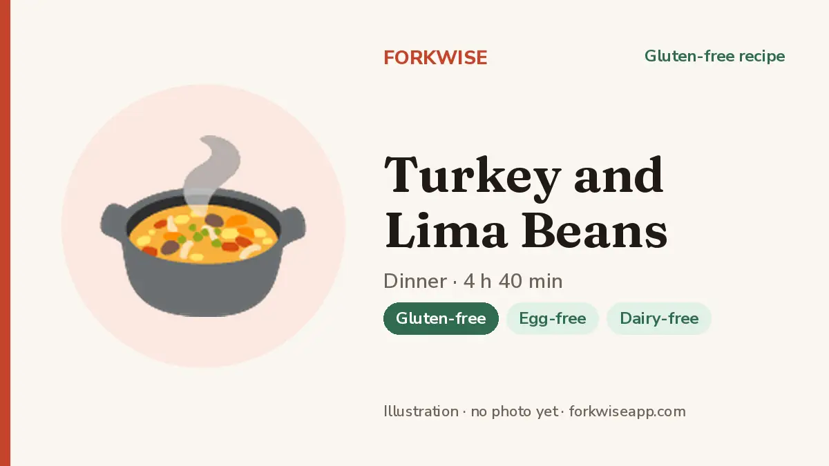 Turkey and Lima Beans – Forkwise recipe card (illustration, no photo yet)