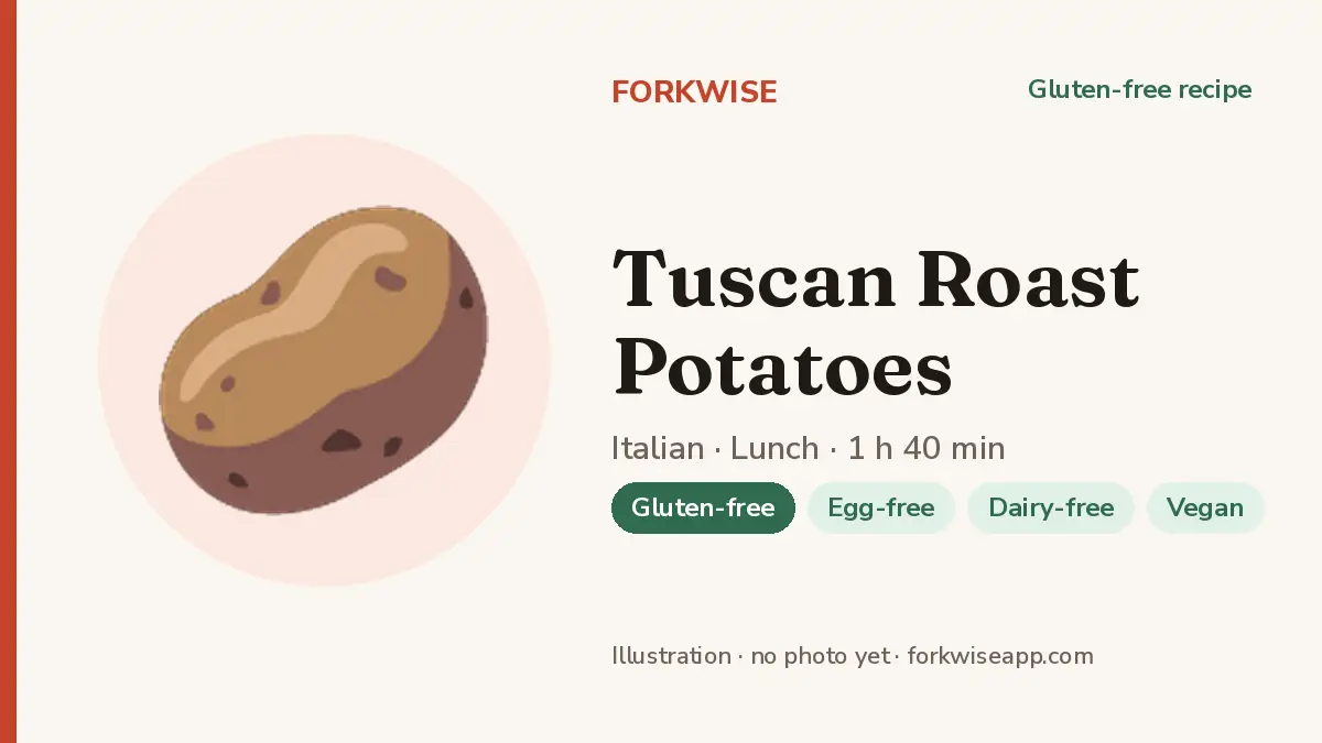 Tuscan Roast Potatoes – Forkwise recipe card (illustration, no photo yet)